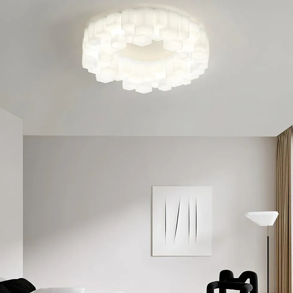 Layered Circular Translucent Artistic Pendant Light