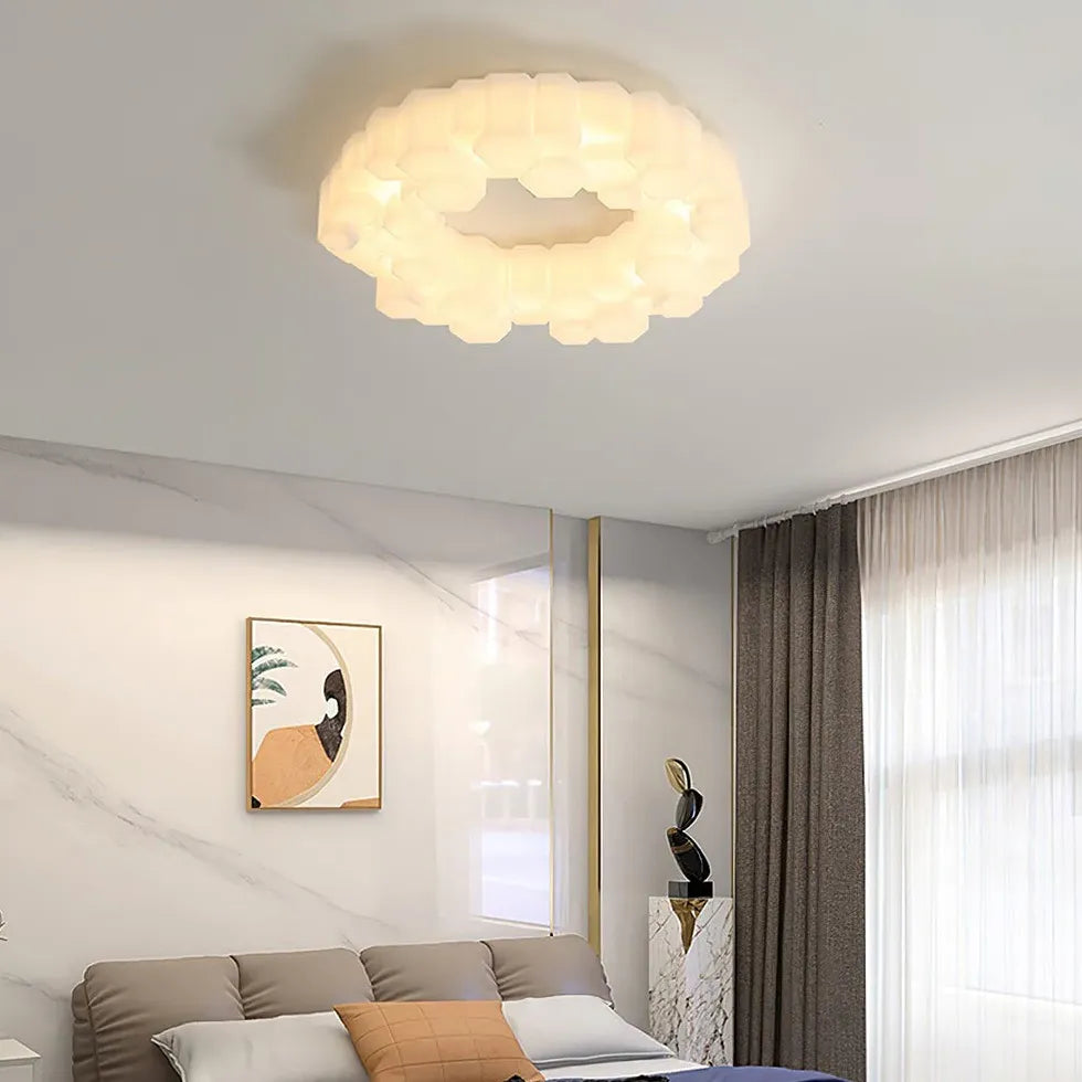 Layered Circular Translucent Artistic Pendant Light