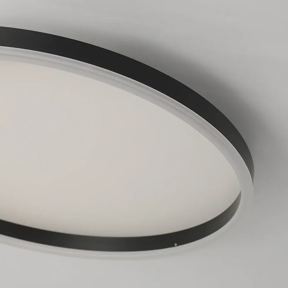 Black Minimalist Round Ceiling Light for Bedroom