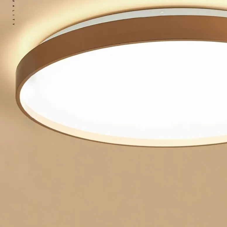 Flat Circular Shape Bedroom Flush Ceiling Lights