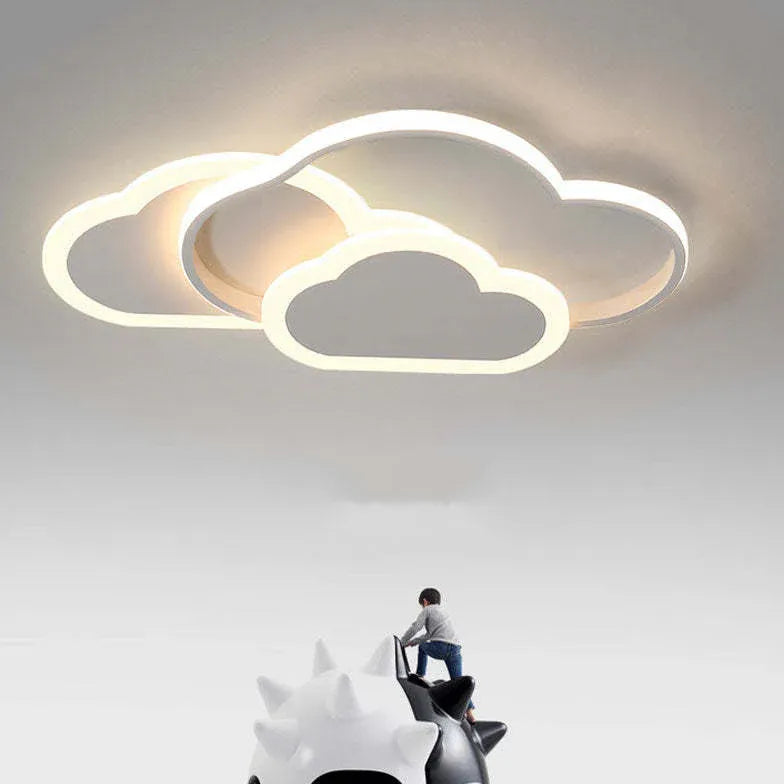 Multi-Layer Cloud Outline Interlocking LED Ceiling Light