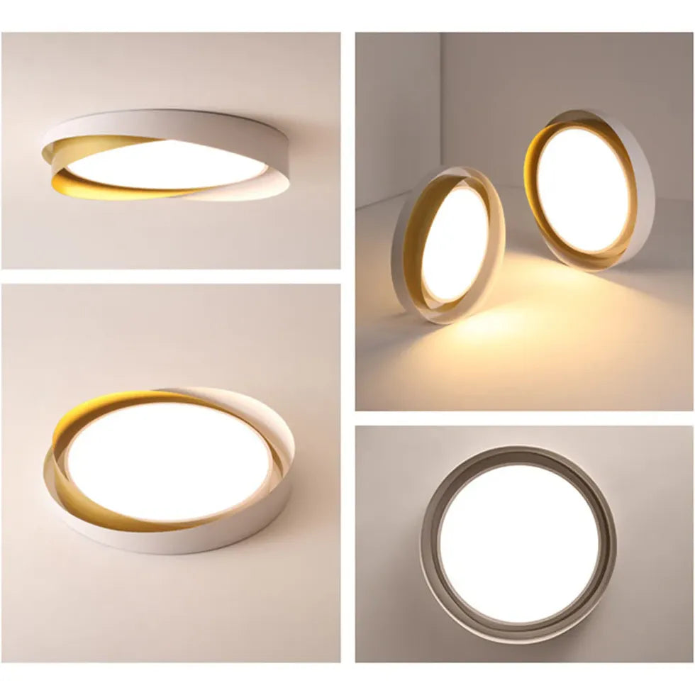 Dual-Tone Round Stylish Ceiling Light for Bedroom