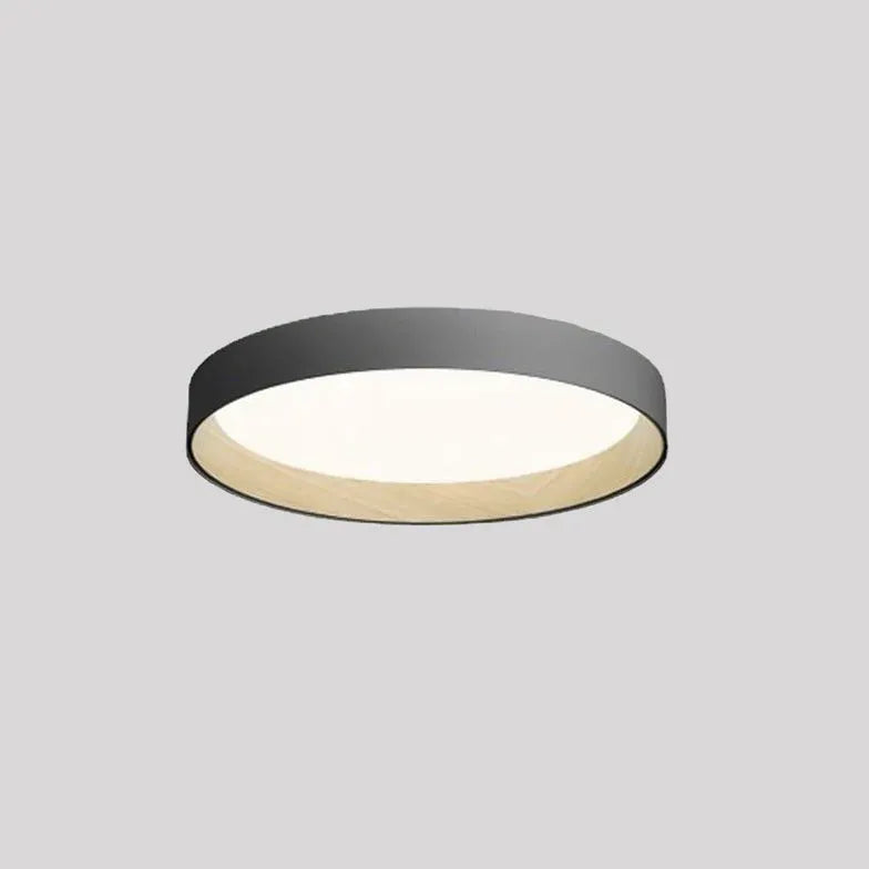 Gray Round Minimalist Modern Ceiling Light