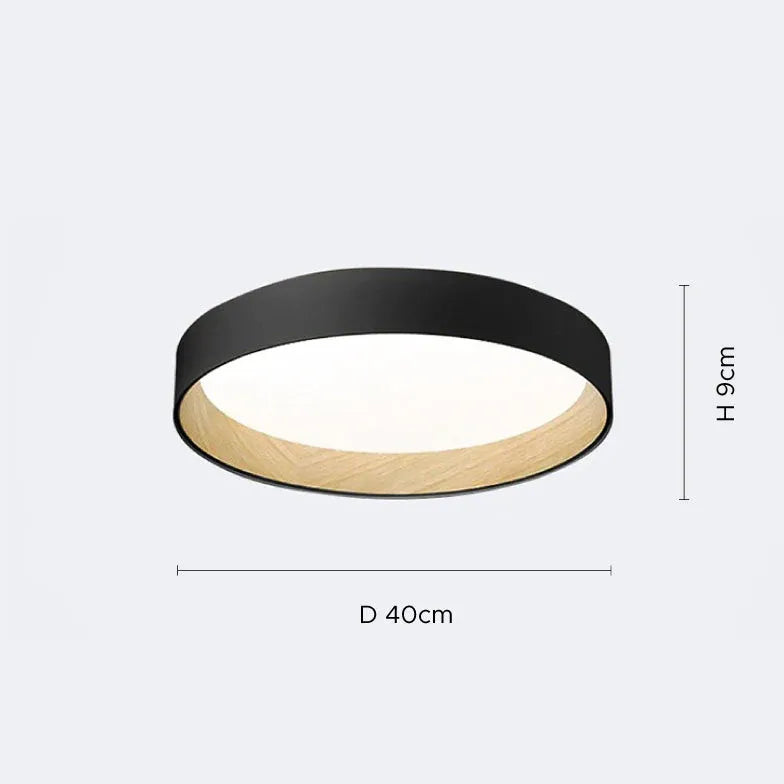 Gray Round Minimalist Modern Ceiling Light