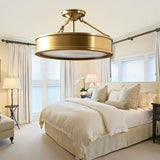 Metal Disc-style Gold Vintage Ceiling Light