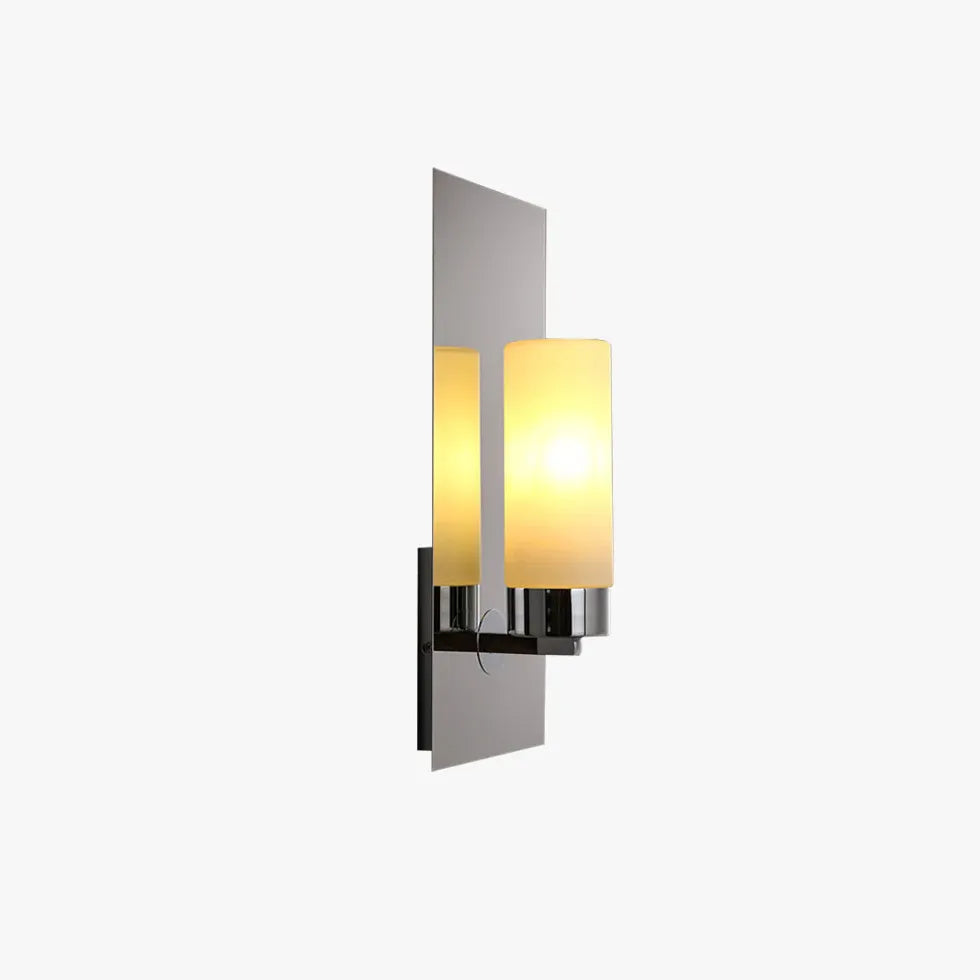 Cylindrical White Glass Modern Wall Lights