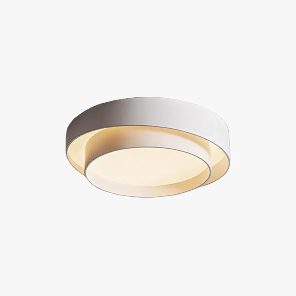 Layered Circular Modern White Flush Ceiling Lights