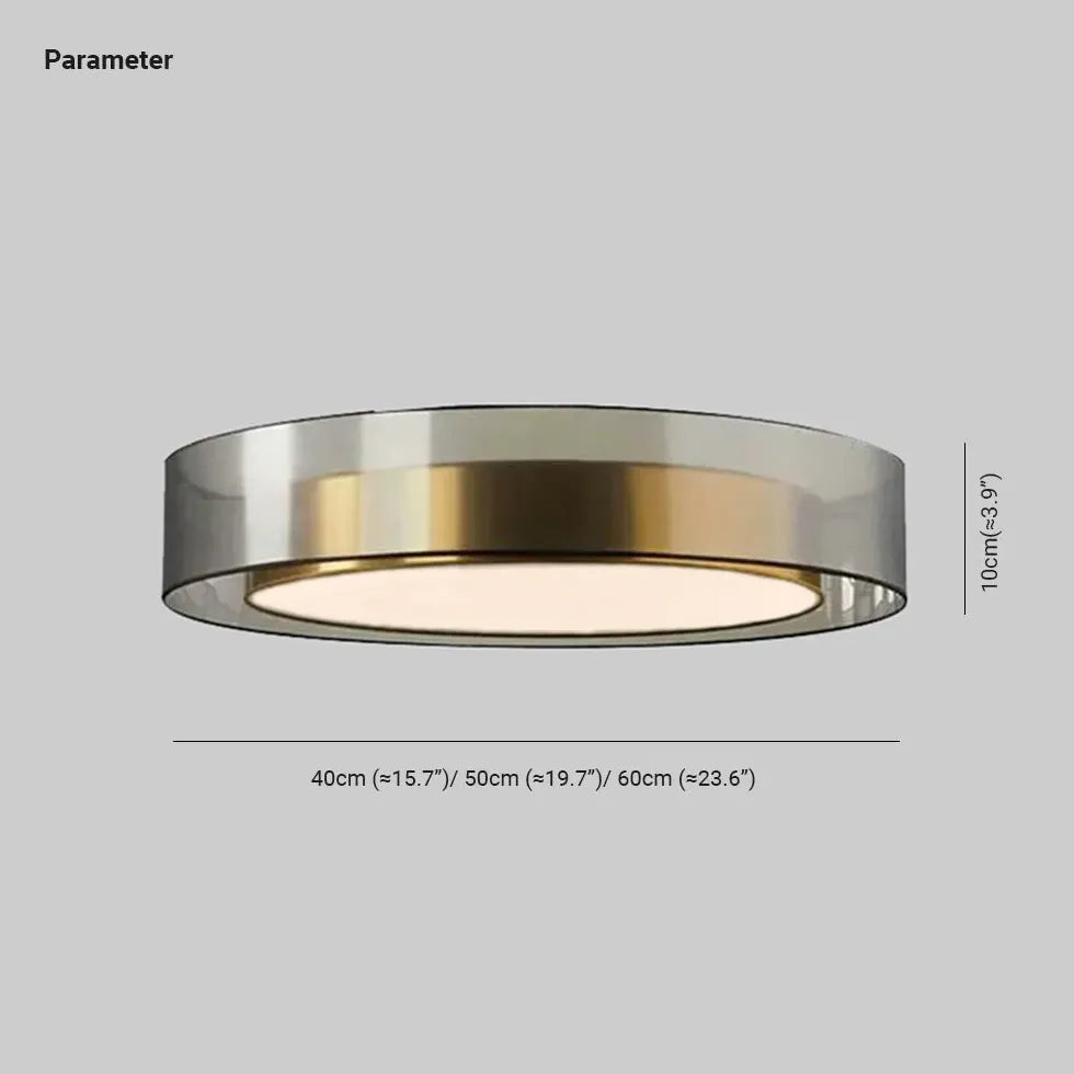 Double-Layer Frame Round PVC Ceiling Light