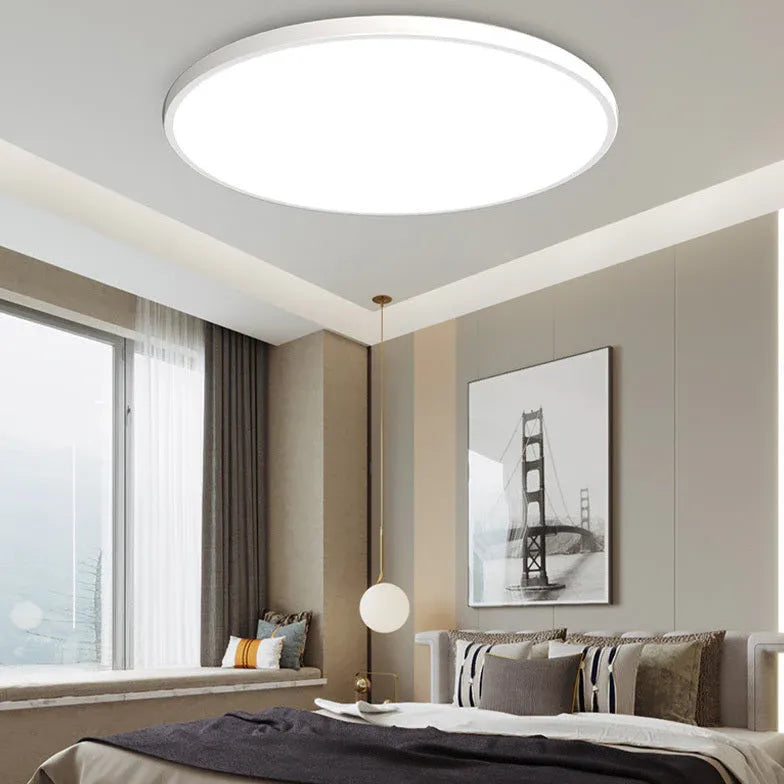 Slim Round Bedroom Flush Ceiling Lights