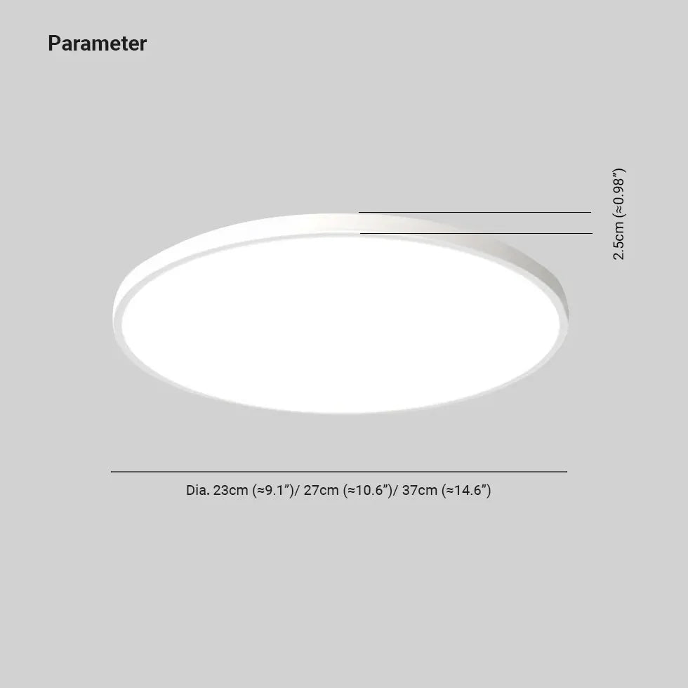 Slim Round Bedroom Flush Ceiling Lights