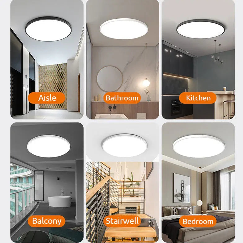 Slim Round Bedroom Flush Ceiling Lights