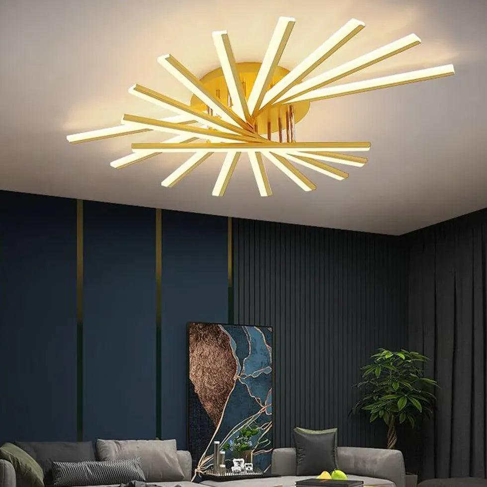Fan Shaped Led Modern Ceiling Lights