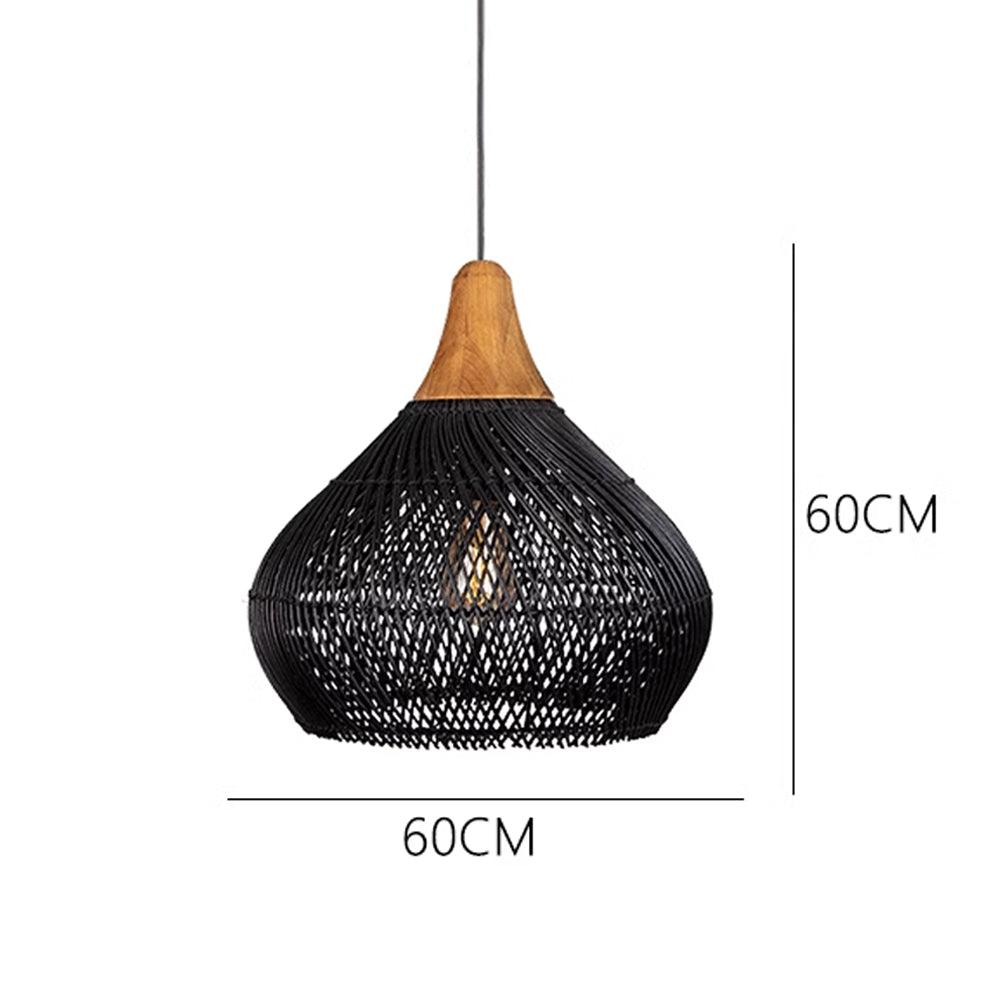 Wabi-Sabi Hollow Rattan Vintage Pendant Lights