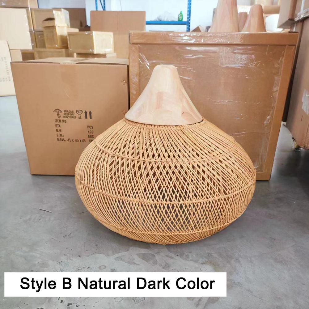 Wabi-Sabi Hollow Rattan Vintage Pendant Lights