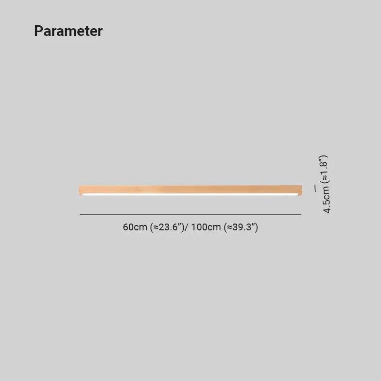 Rectangular LED Wooden Hallway Ceiling Light - Clowas