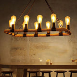 Rectangular Rope Structure Black Industrial Pendant Light - Clowas
