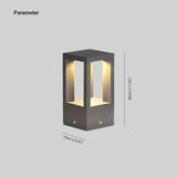 Waterproof Square Garden Bollard Lights with Sensor