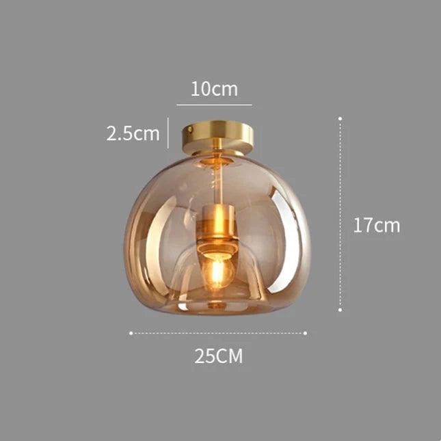Postmodern Clear Glass Hallway Ceiling Light