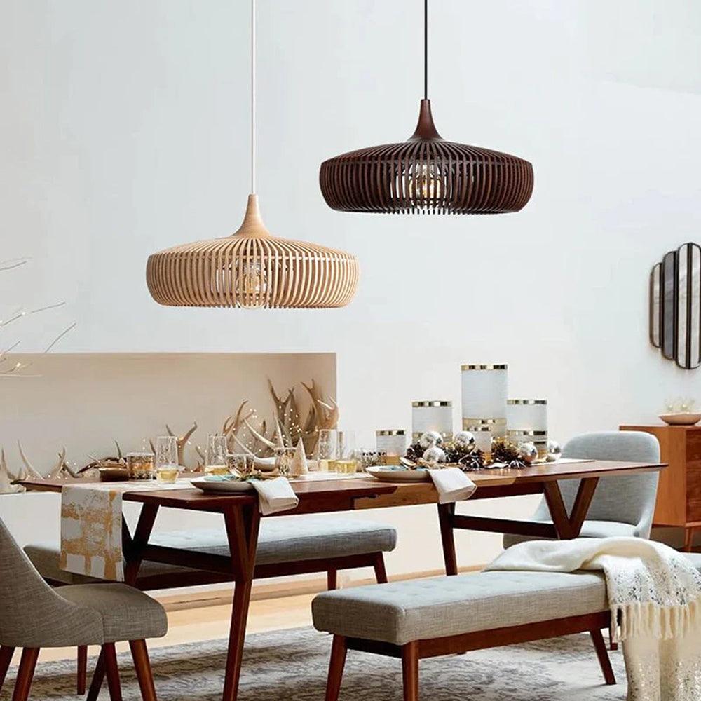Vintage Wood Ceiling Pendant Light for Dining Room