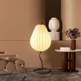 Pear Fabric Stripe Modern Floor Lamp