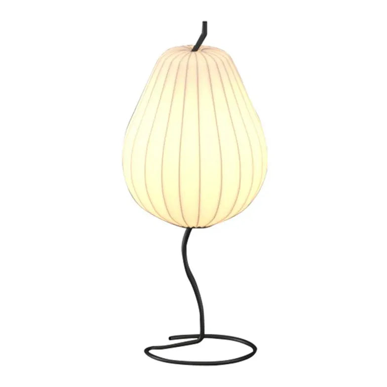 Pear Fabric Stripe Modern Floor Lamp