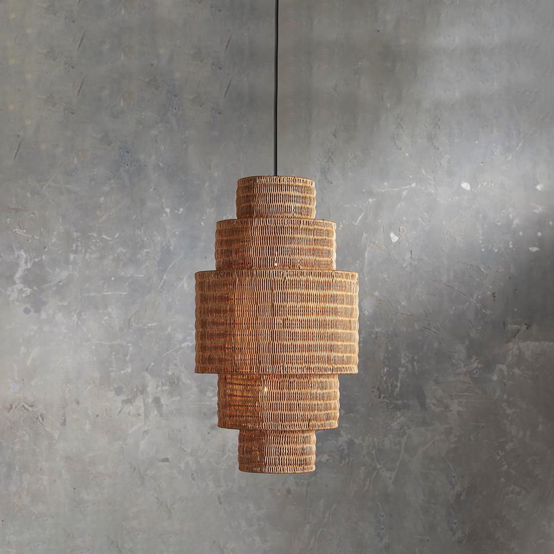 Vintage Rattan Pendant Light for Dining Room