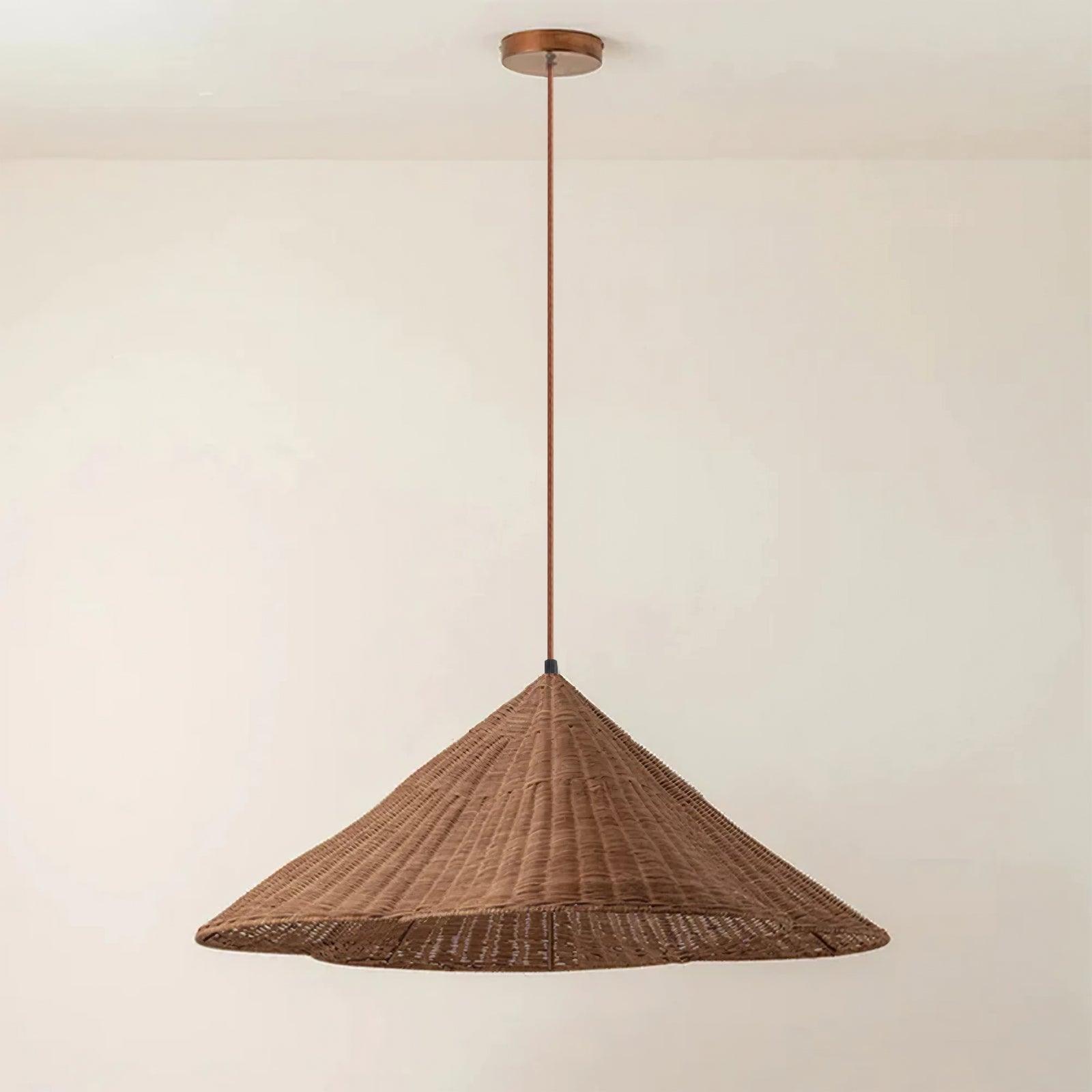 Vintage Rattan Wabi Sabi Pendant Light