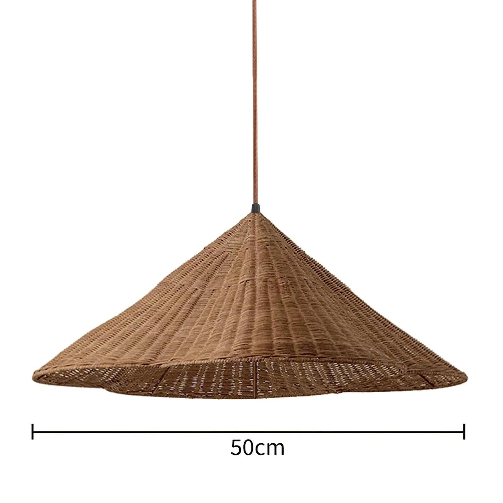 Vintage Rattan Wabi Sabi Pendant Light