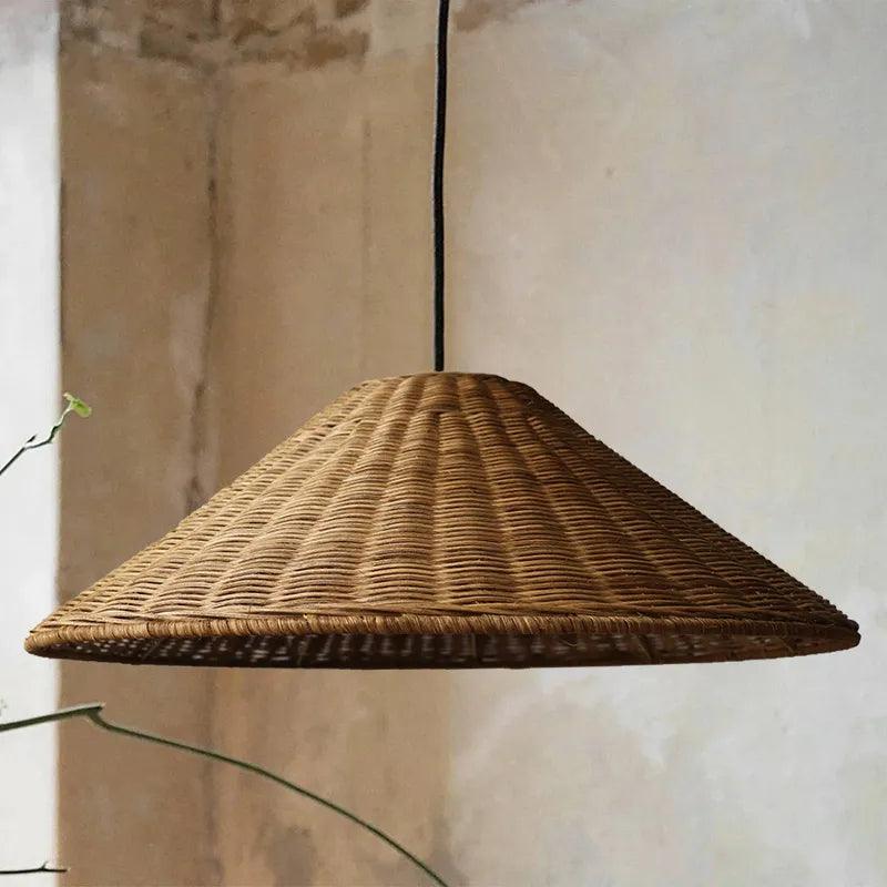 Wabi-Sabi Bamboo Pendant Ceiling Light for Kitchen