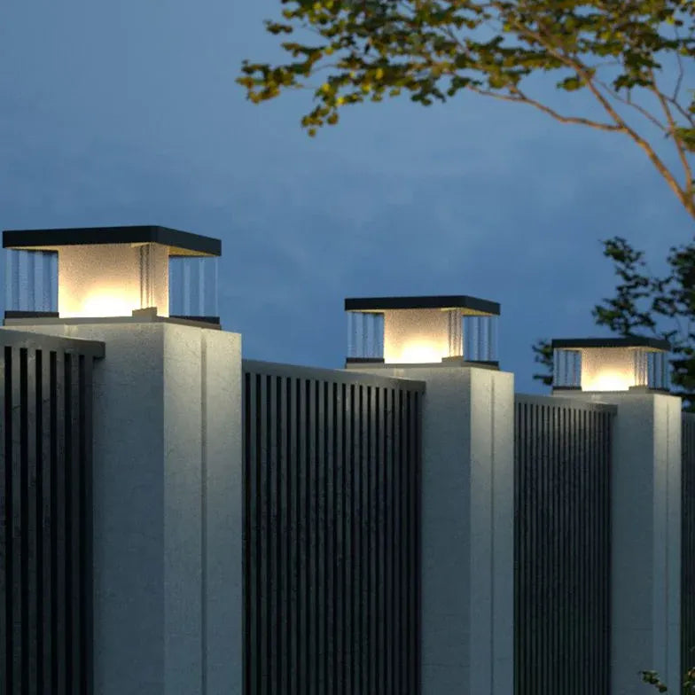 Modern Waterproof Solar Outdoor Pillar Lights