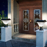 Diamond Faceted Solar Outdoor Pillar Lights