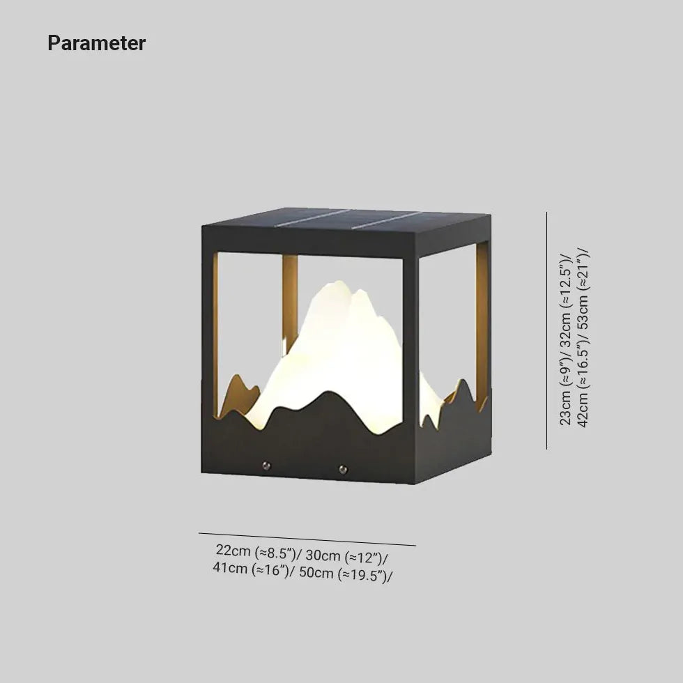 Mountain Peak shaped Outdoor Pillar Lights