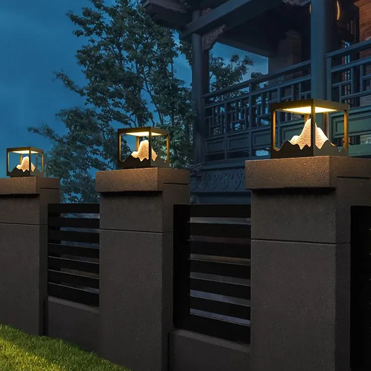 Mountain Peak shaped Outdoor Pillar Lights