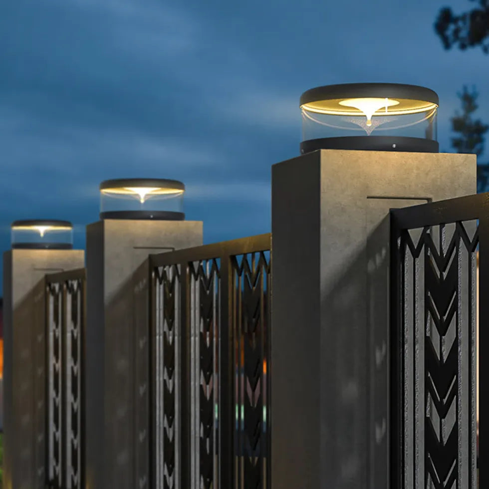 Cylindrical Solar Landscape Outdoor Pillar Lights