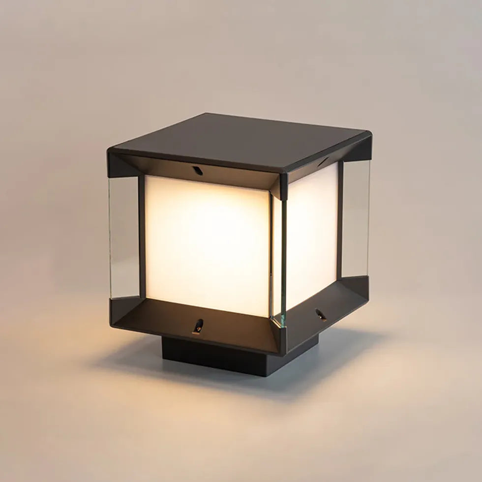 Square Solar Outdoor Pillar Lights