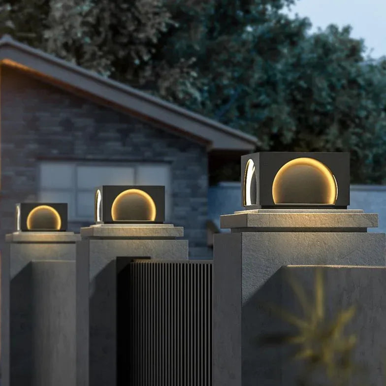 Semicircle Rectangle Led Outdoor Pillar Lights