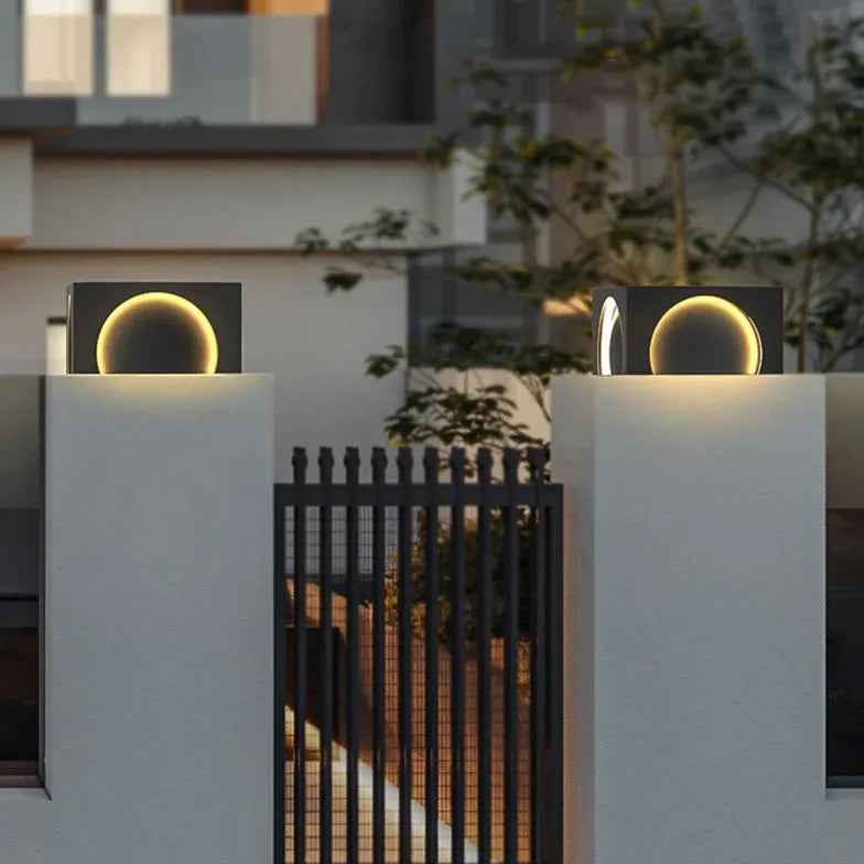 Semicircle Rectangle Led Outdoor Pillar Lights