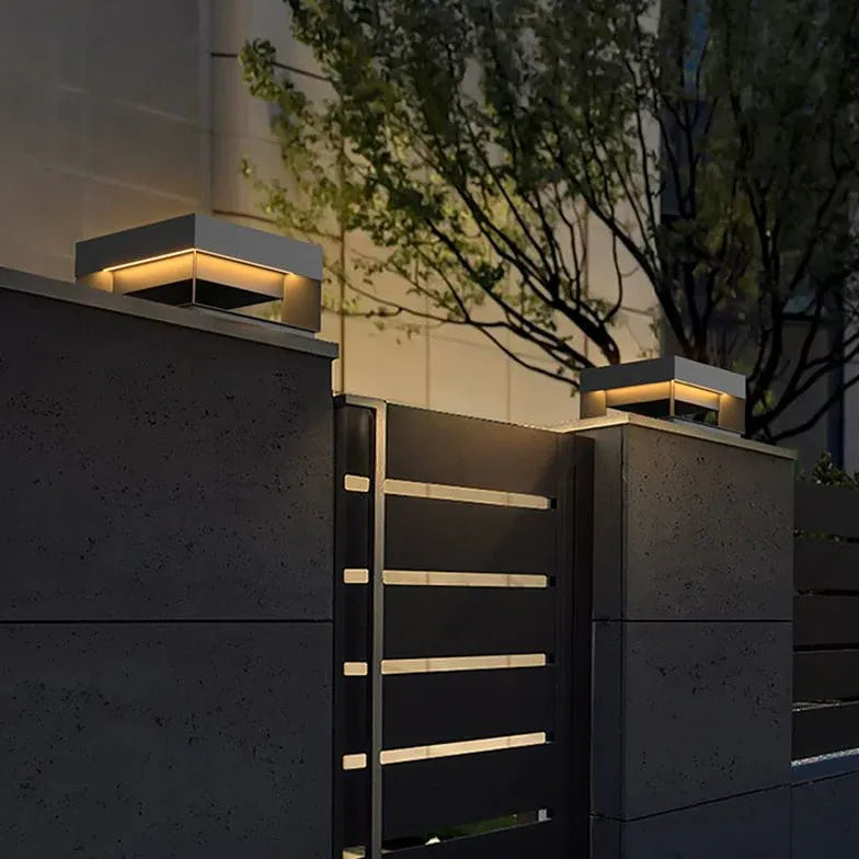 Waterproof Solar Square Outdoor Pillar Lights