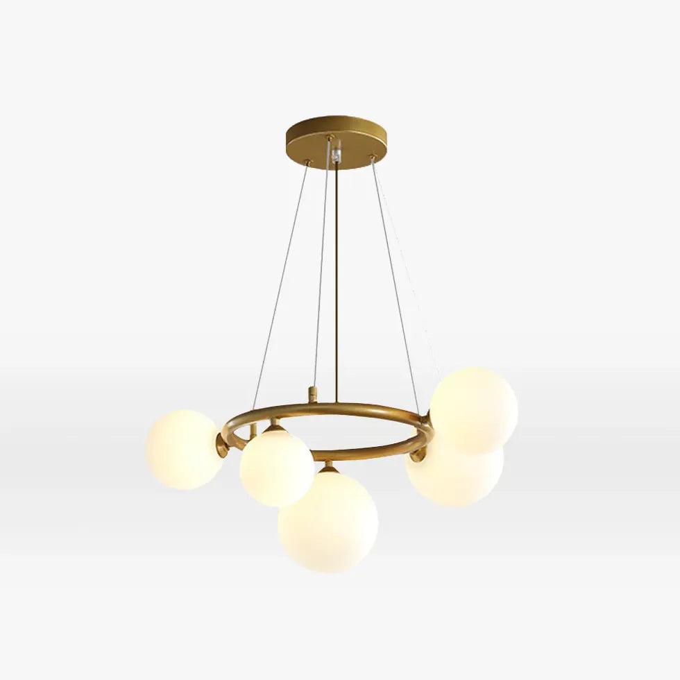 Modern Sphere Pendant Light with Grey Glass