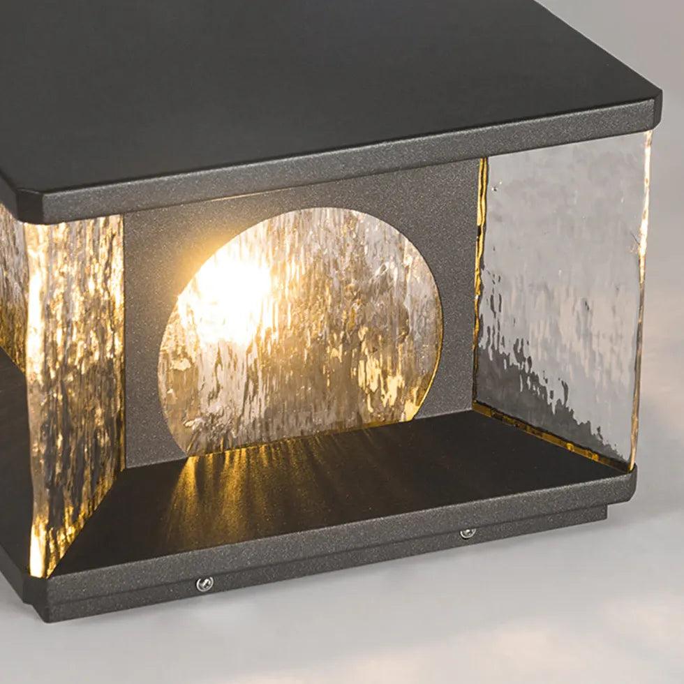 Outdoor Solar Moon Garden Pillar Top Light