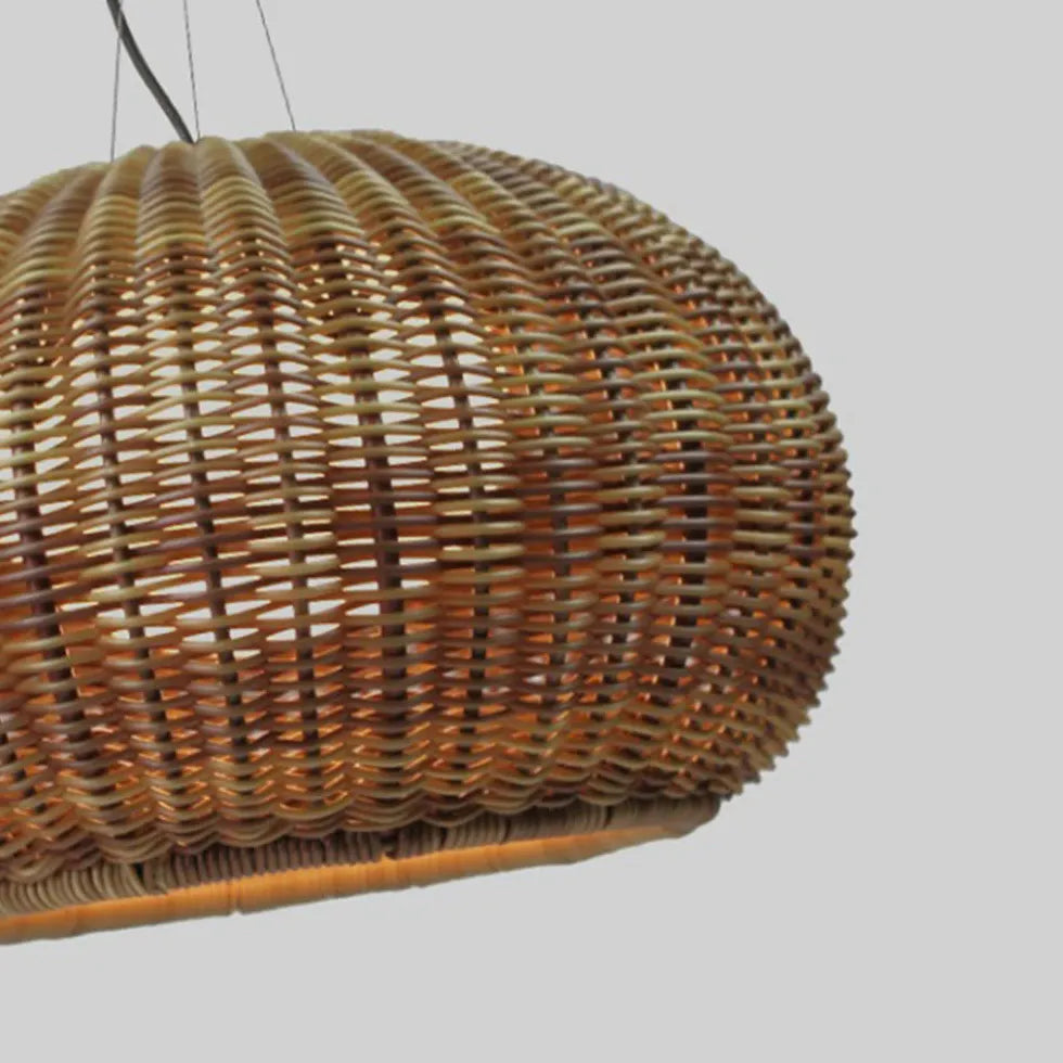 Rustic Rattan Outdoor Lantern Lights