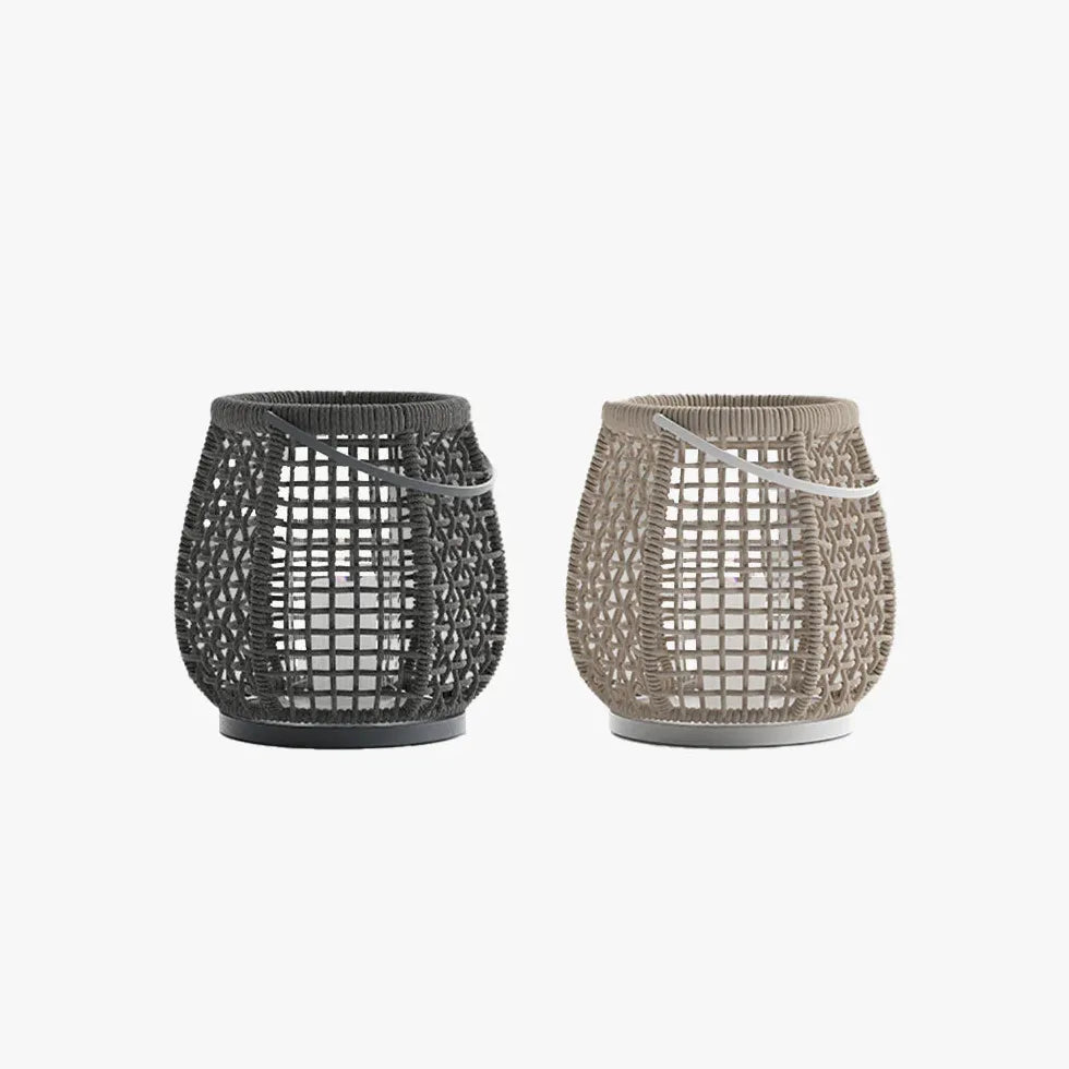 Woven Style Portable Lantern Lamp