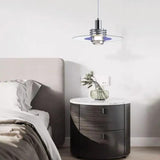 Round Transparent Glass Panel Modern Pendant Light - Clowas