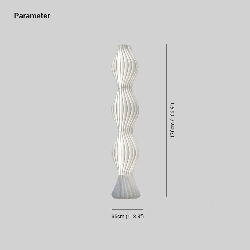 White Wavy Soft Light Modern Floor Lamp