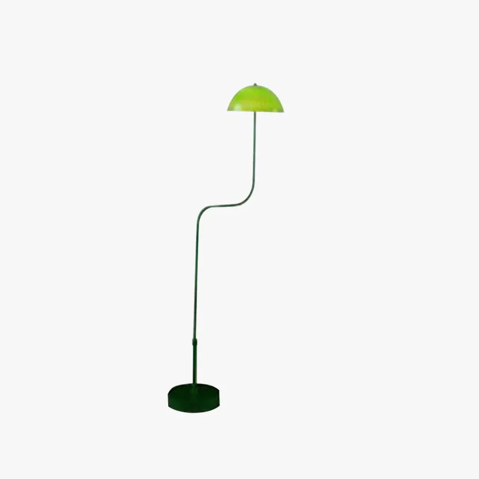 Green Hemispherical Curved Modern Floor Lamp