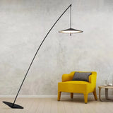 Tilted Hanging Curved Arm Modern Floor Lamp