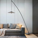 Tilted Hanging Curved Arm Modern Floor Lamp