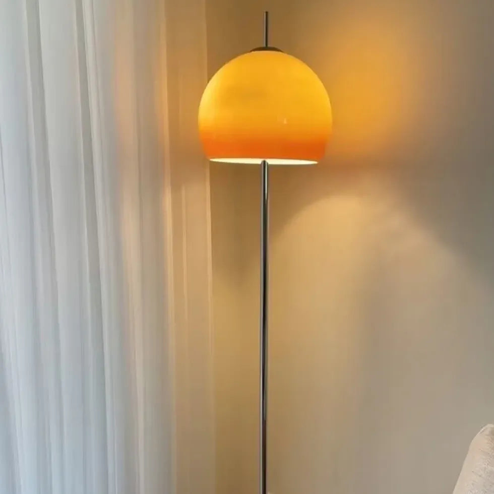 Orange Sphere Warm Light Floor Lamp