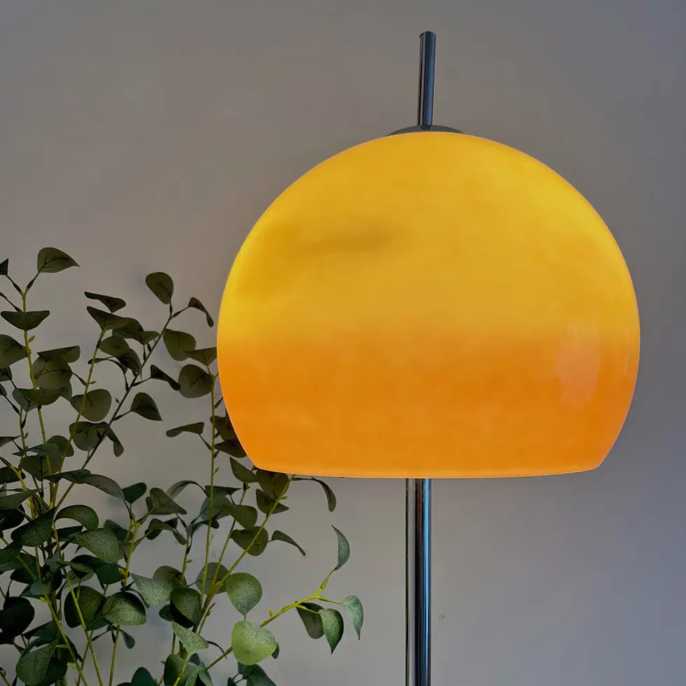 Orange Sphere Warm Light Floor Lamp