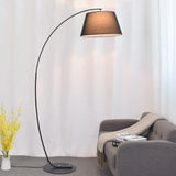 Wide Lampshade Curved Minimalist Floor Lamp